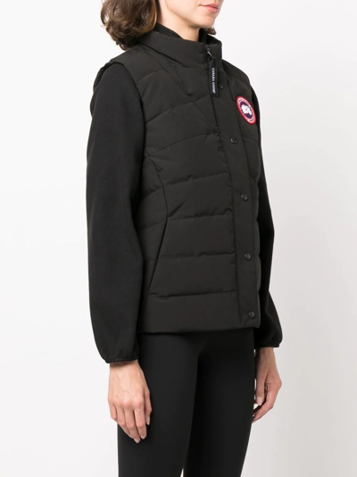 Shop Canada Goose Freestyle Logo-patch Padded Gilet In Black