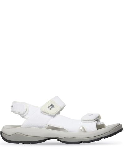Shop Balenciaga Tourist Touch-strap Open-toe Sandals In White