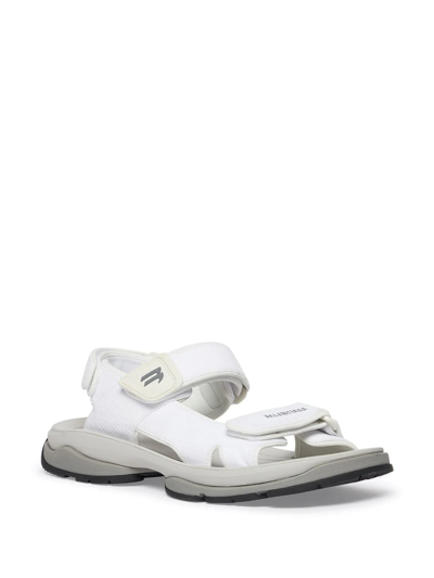 Shop Balenciaga Tourist Touch-strap Open-toe Sandals In White
