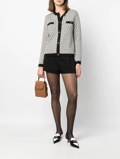 Ferragamo Gancini Galoure Knitted Jacket In Nude