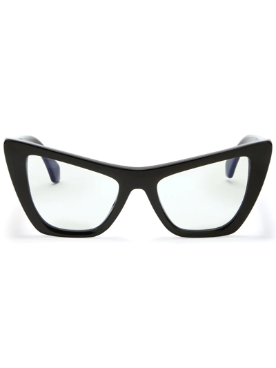 Shop Off-white Optical Cat-eye Glasses In Blau