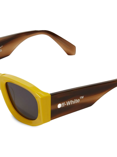 Off-white Round-frame Tinted Sunglasses In Grey