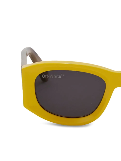 Off-white Round-frame Tinted Sunglasses In Grey