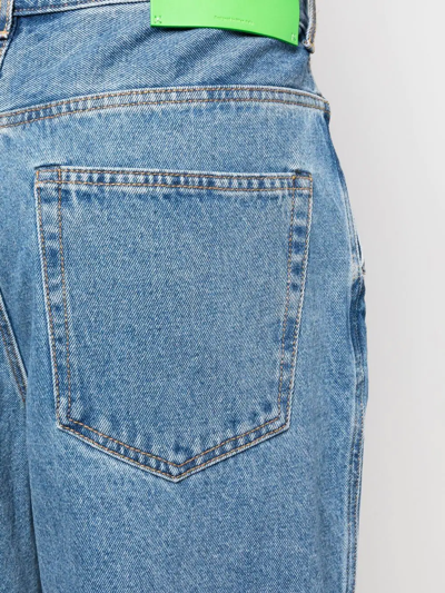 Shop Off-white Wide-leg Jeans In Blau