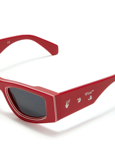 Shop Off-white Andy Rectangular-frame Sunglasses In Grau