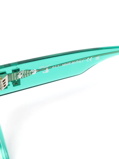 Shop Off-white Round-frame Clear-lens Glasses In Blue