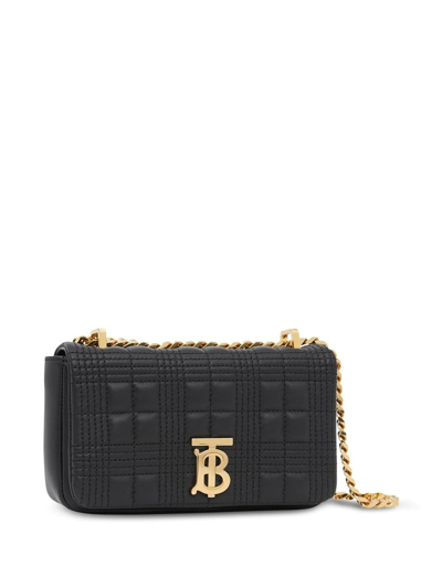 Shop Burberry Lola Mini Quilted Cross-body Bag In Black
