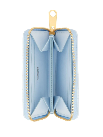 Shop Burberry Lola Zip-fastening Wallet In Blue