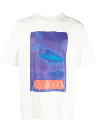 Shop Heron Preston Heron-print Cotton T-shirt In White