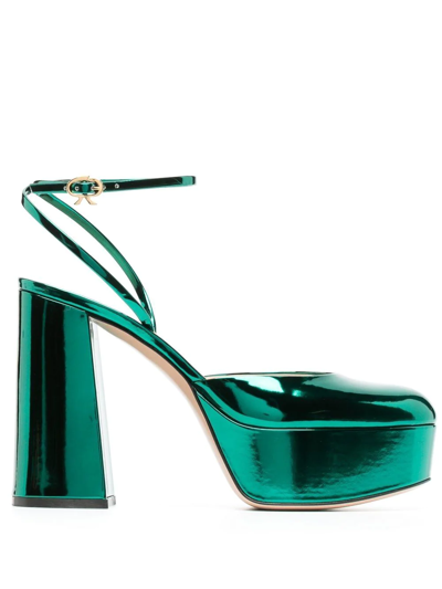 Shop Gianvito Rossi Dua 70mm Platform Pumps In Green