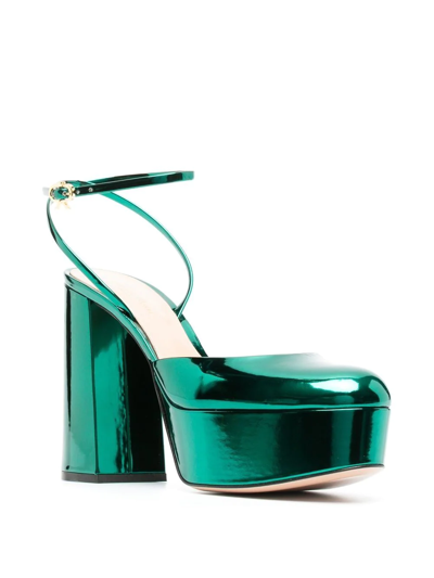 Shop Gianvito Rossi Dua 70mm Platform Pumps In Green