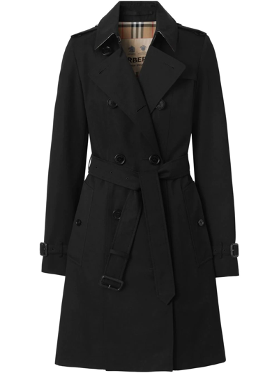 Shop Burberry Chelsea Trench Coat In Black
