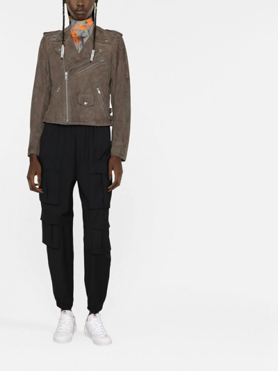 Polo Ralph Lauren Asymmetric Zip-fastening Biker Jacket In Grau