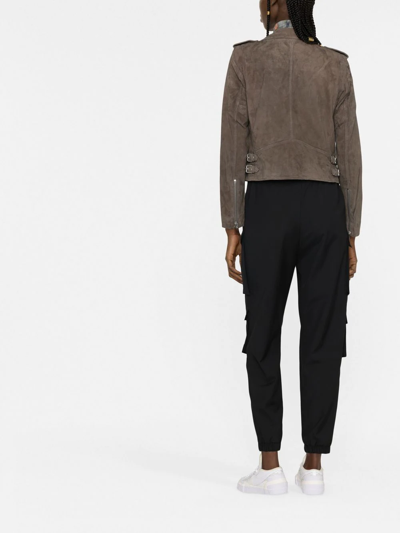 Polo Ralph Lauren Asymmetric Zip-fastening Biker Jacket In Grau