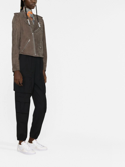 Polo Ralph Lauren Asymmetric Zip-fastening Biker Jacket In Grau