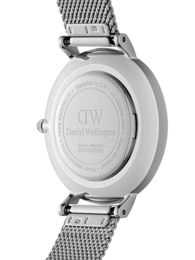 Shop Daniel Wellington Petite 28 Logo Watch In Schwarz