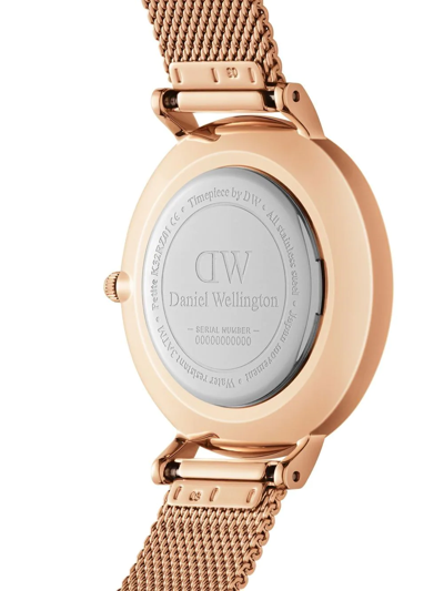 Daniel Wellington Women's Petite Melrose Rose Gold-tone Stainless Steel Watch 32mm In Weiss