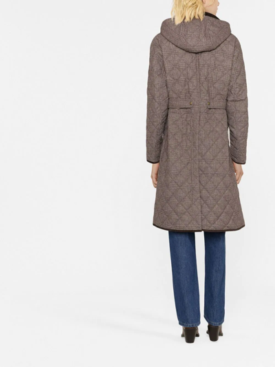 Shop Polo Ralph Lauren Check-patterned Quilted Coat In Braun