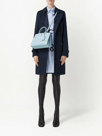 Shop Burberry The Mid-length Chelsea Heritage Trench Coat In Blue