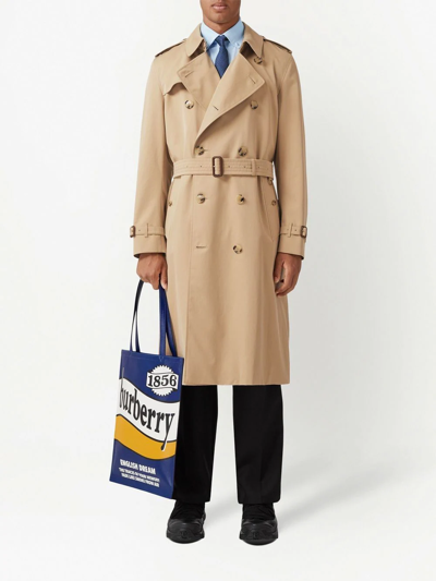 Shop Burberry The Long Kensington Heritage Trench Coat In Neutrals