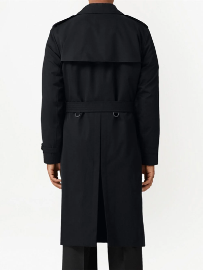 Burberry Kensington Heritage Long Trench Coat In Schwarz