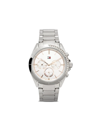 Shop Tommy Hilfiger Round Mesh-strap Watch In Silber