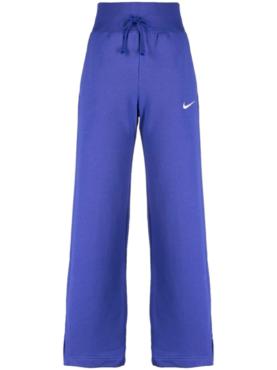 Shop Nike High-waist Wide-leg Trousers In Violett