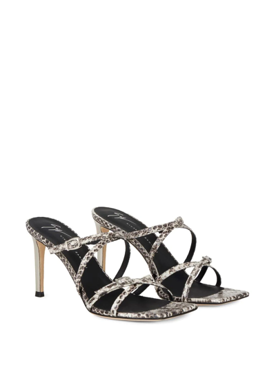 Giuseppe Zanotti Vanilla Soft Punk 85mm Sandals In Grau