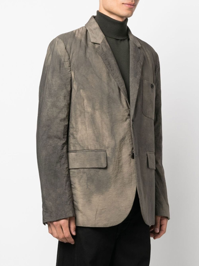Uma Wang Faded Effect Blazer In Grau