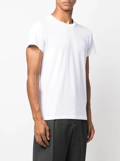 Jil Sander V-neck Cotton T-shirt In Weiss