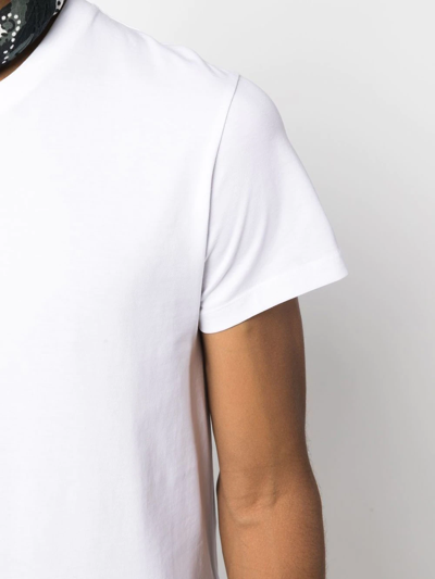 Jil Sander V-neck Cotton T-shirt In Weiss
