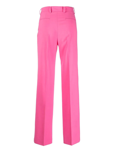 Shop N°21 High-waisted Straight-leg Trousers In Pink