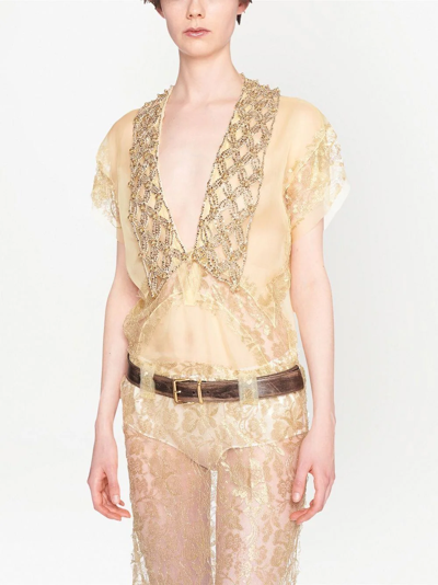 Miu Miu Distressed Leather Belt In Nero