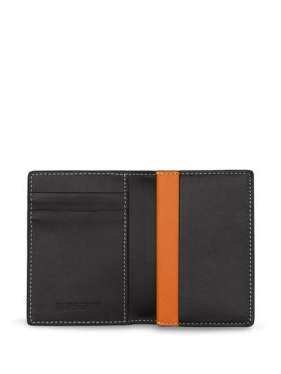 Shop Burberry Monogram-print Bi-fold Wallet In Schwarz