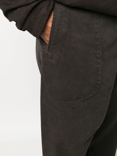 Shop Uma Wang Drawstring-fastening Waistband Trousers In Braun