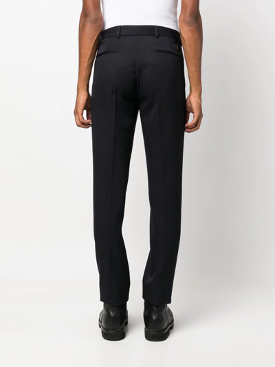 Shop Moncler Mid-rise Skinny Trousers In Blau