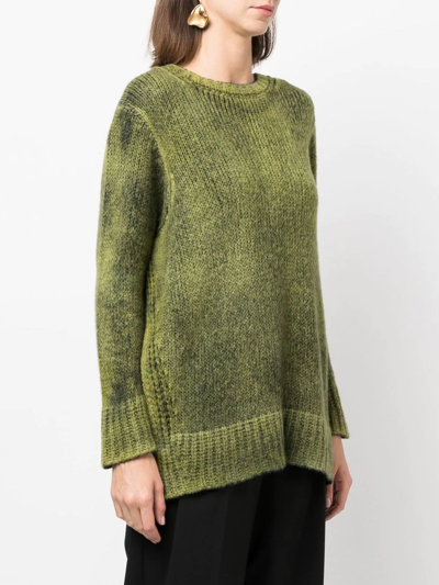 Shop Avant Toi Ribbed Cashmere-silk Jumper In Grün