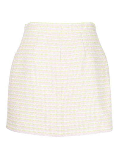 Shop Pushbutton Button-up Mini Skirt In Rosa