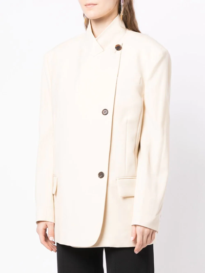 Shop Pushbutton Button-up Jacket In Weiss