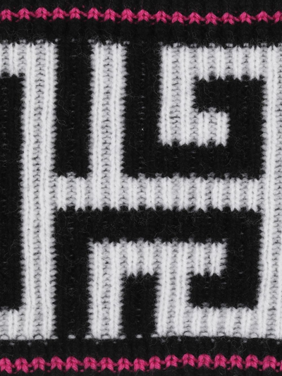 Shop Balmain Monogrammed Wool Headband In Schwarz