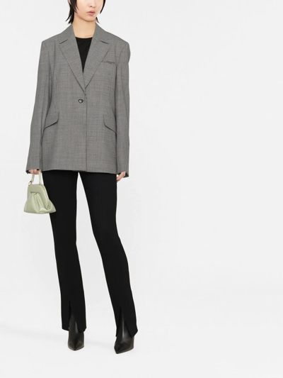 Nanushka Puppytooth Oversized Blazer In Schwarz