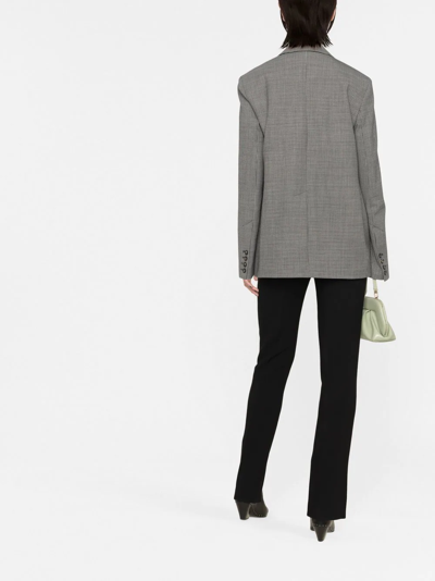 Shop Nanushka Puppytooth Oversized Blazer In Schwarz