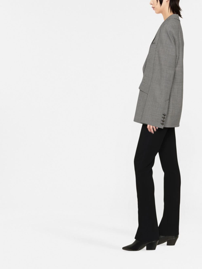 Shop Nanushka Puppytooth Oversized Blazer In Schwarz