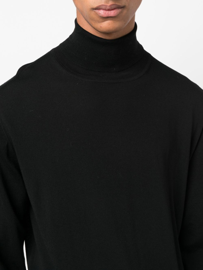 Shop Aspesi Turtleneck Wool Jumper In Schwarz