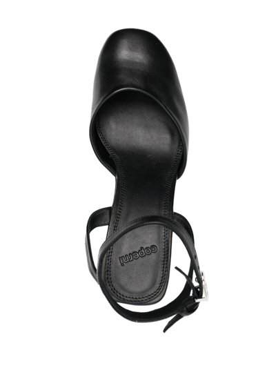 Coperni Bridge Snakeskin Platform Sandals In Schwarz