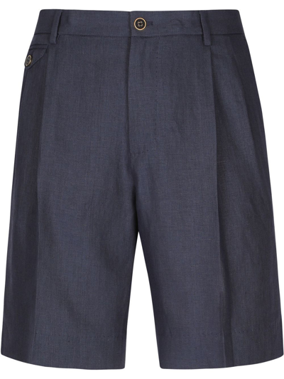 Shop Dolce & Gabbana Tailored Linen Shorts In Blau