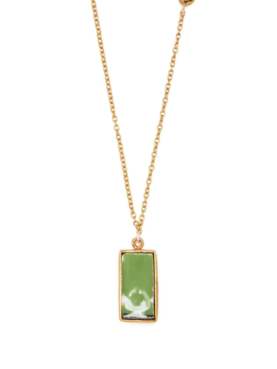 Shop Nick Fouquet Rectangle-pendant Necklace In Gold