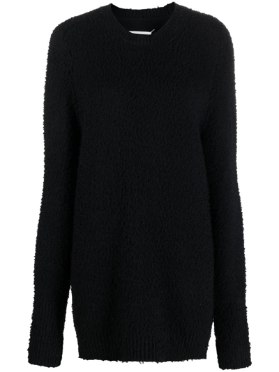 Shop Maison Margiela Four-stitch Brushed Jumper In Schwarz