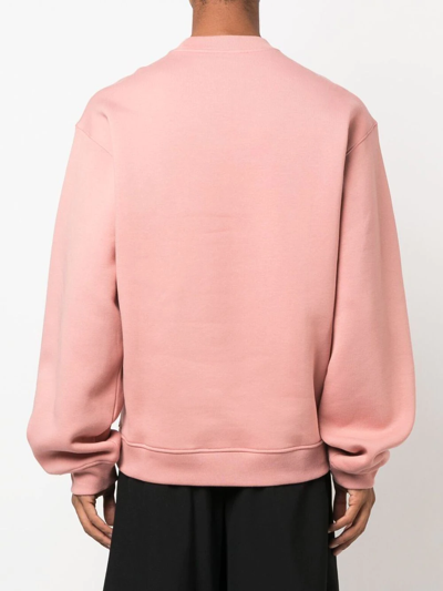 Shop Y/project Embroidered-logo Organic-cotton Sweatshirt In Rosa