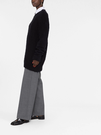 Maison Margiela Four-stitch Brushed Jumper In Schwarz